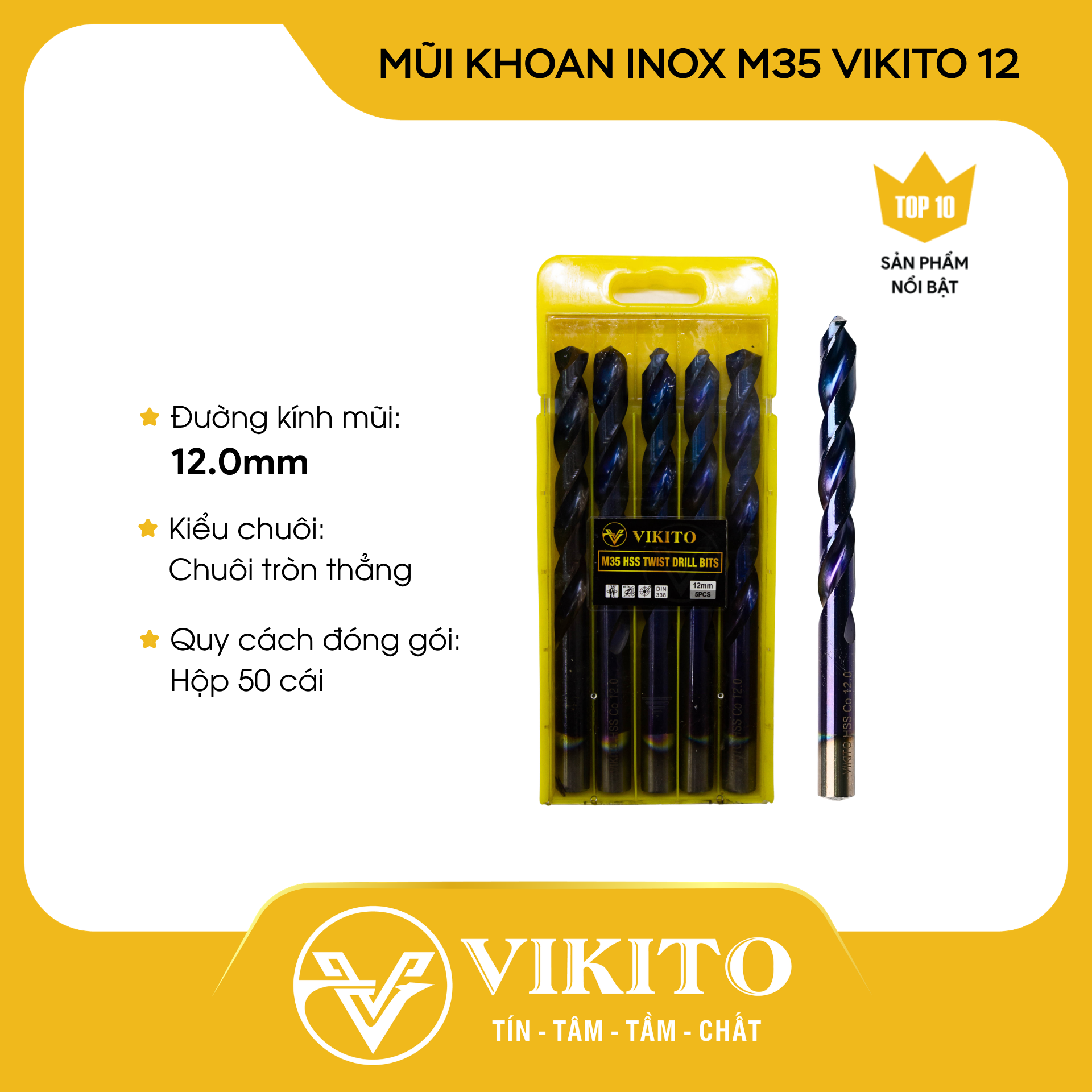 Mũi khoan inox M35 VIKITO 12